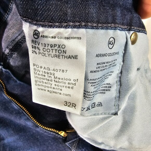 AG Adriano Goldschmied The Farrah Skinny High-Rise Jeans Size 32R 32x29 Dark - Picture 4 of 9